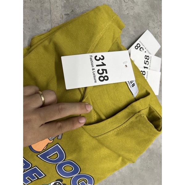 Áo phông tay lỡ  3158 chất cotton khô ( MÀU VÀNG ÚA )