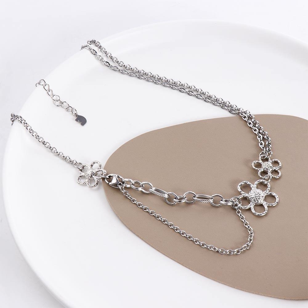 MXGOODS Vòng cổ Bằng Thép Titan Thiết Kế Thời Trang Đường Phố Đơn Giản Sáng Tạo