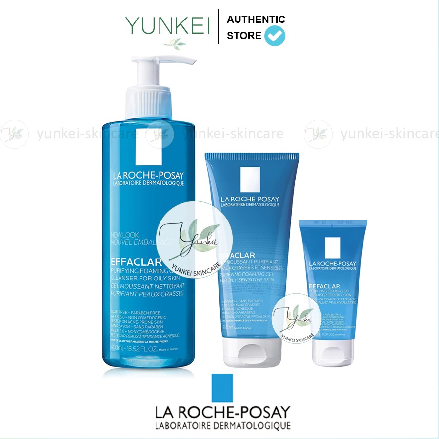 Sữa Rửa Mặt La Roche-Posay Effaclar 50ml 200ml cho da dầu mụn, nhạy cảm