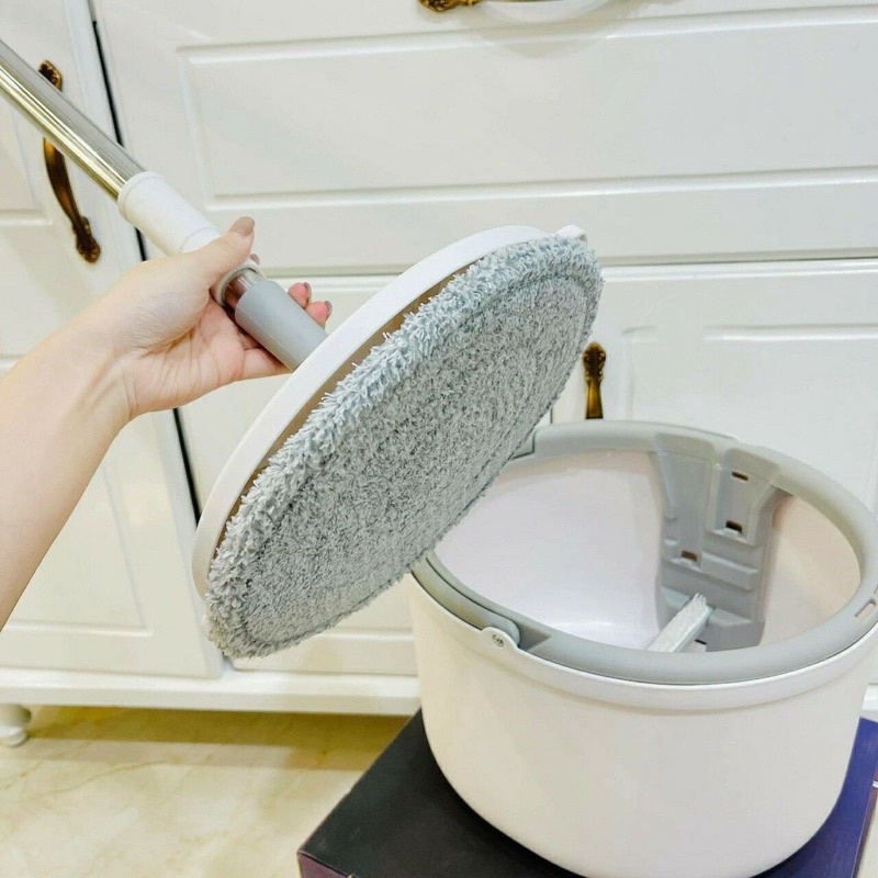 BỘ LAU NHÀ THÔNG MINH TRÒN TIỆN LỢI K8 THÙNG 31CM BÔNG LAU 25CM