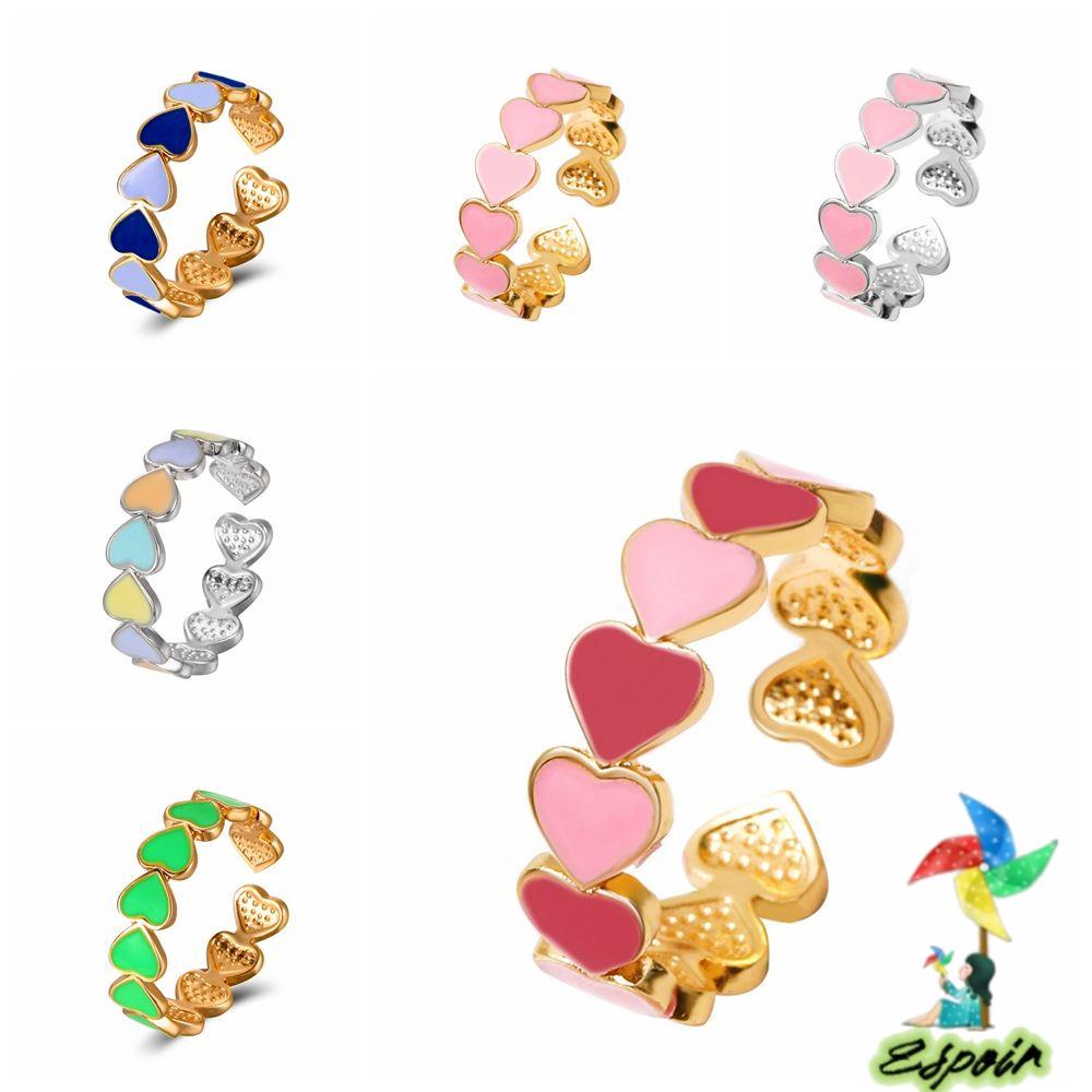 Nhẫn Dạng Mở Hình Trái Tim Phong Cách Retro Thời Trang Cho Nam Nữ