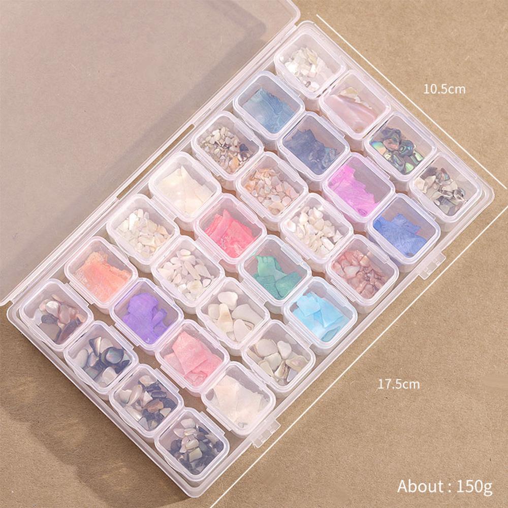 QQMALL Hộp Phụ Kiện Làm Móng Hình Vỏ Sò