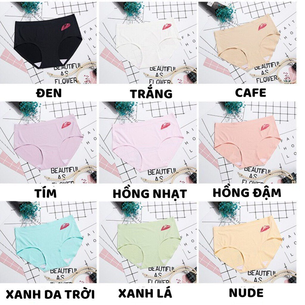Quần Lót Nữ - Quần Lót Nữ Đúc Su thun lạnh cao cấp in hình môi DAN STORE MÃ 830