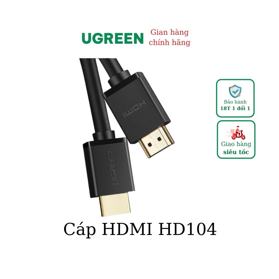 Dây HDMI hỗ trợ 3D, 4K, độ dài từ 1-5m UGREEN HD104