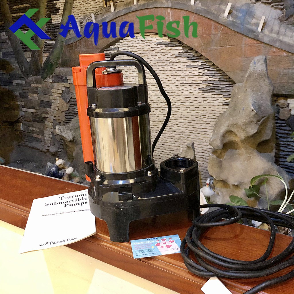 Máy Bơm Nước Hồ Cá Koi Tsurumi 50w, 100w, 150w, 200w, 400w, 750w xuất xứ Nhật Bản (dùng bơm luồng, bơm thác, bơm xả cặn)