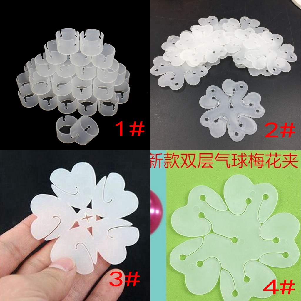 20/50pcs Balloon Arch Stand Connectors Clip Ring Buckle Wedding Birthday