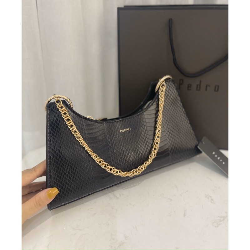 Túi kẹp nách da vân kèm dây đeo chéo size 26cm mẫu mới