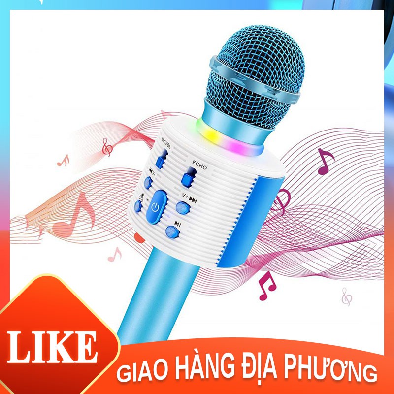 mic hát karaoke cầm tay mini - Micro karaoke bluetooth không dâymicro karaoke gia đình Âm thanh nổi 3D [NBHTV6]