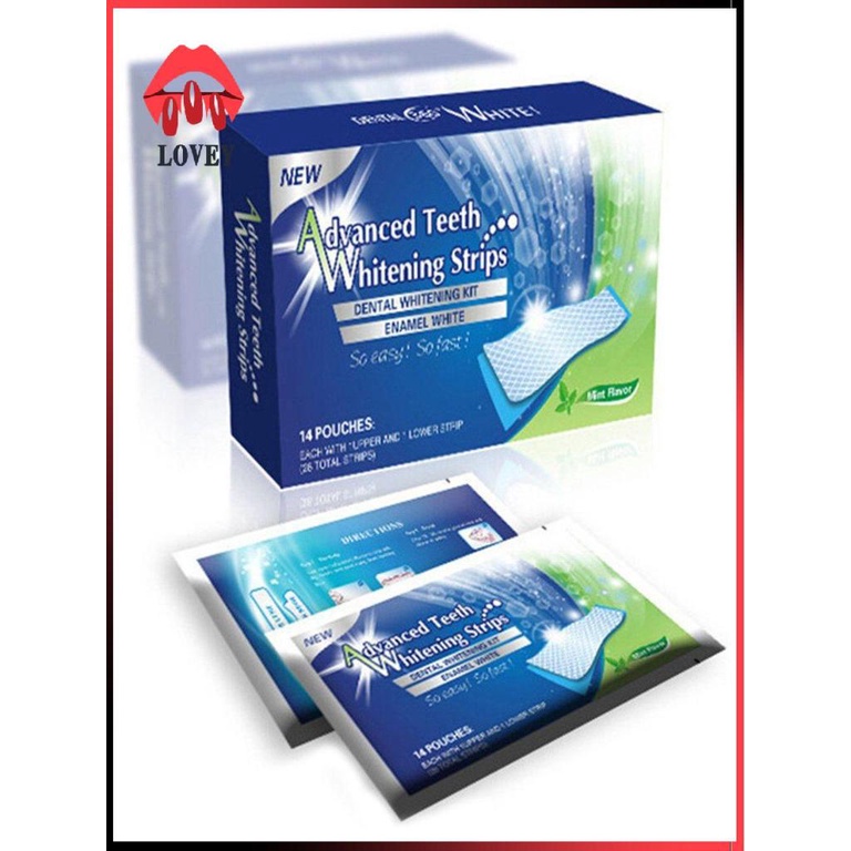 lovey★28PCS/SET Natural Advanced White Gel Teeth Whitening Strips Oral Hygiene Care