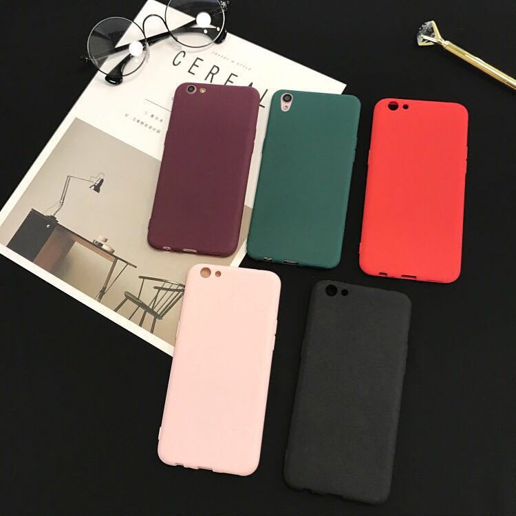 Ốp điện thoại TPU màu trơn đơn giản bắt mắt cho OPPO A39 A79 A83 A1 A3 A3S A5S F1S F3 F5 Neo 9