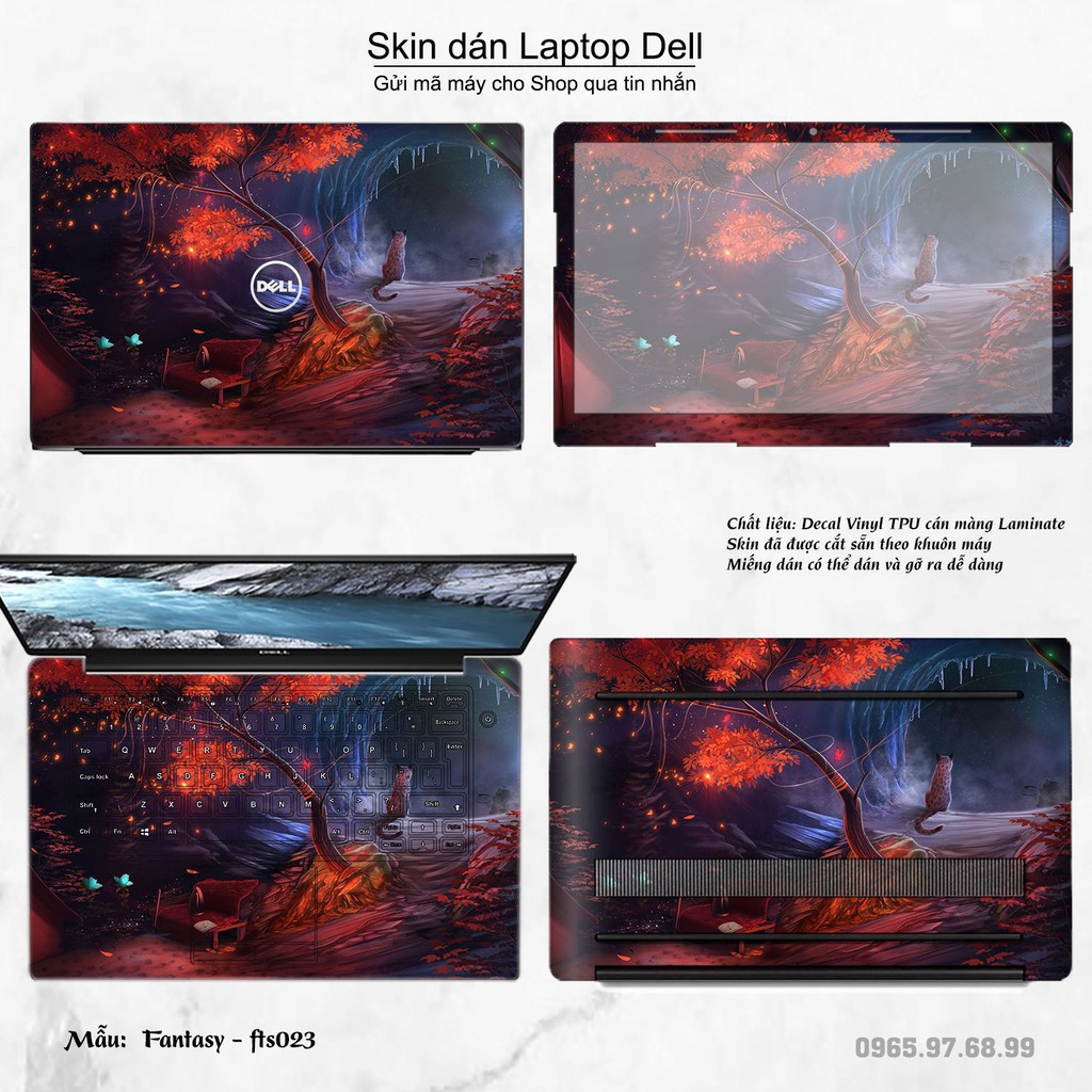 Skin dán Laptop Dell in hình Fantasy _nhiều mẫu 4 (inbox mã máy cho Shop)