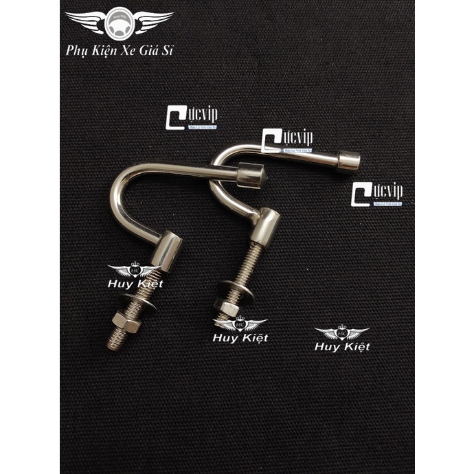 [Rẻ Vô Địch] Combo 2 Móc Treo Đồ Xe Máy Kiểu Cong Đầu Nhọn Inox Gắn Baga Giữa Các Loại Xe 4564