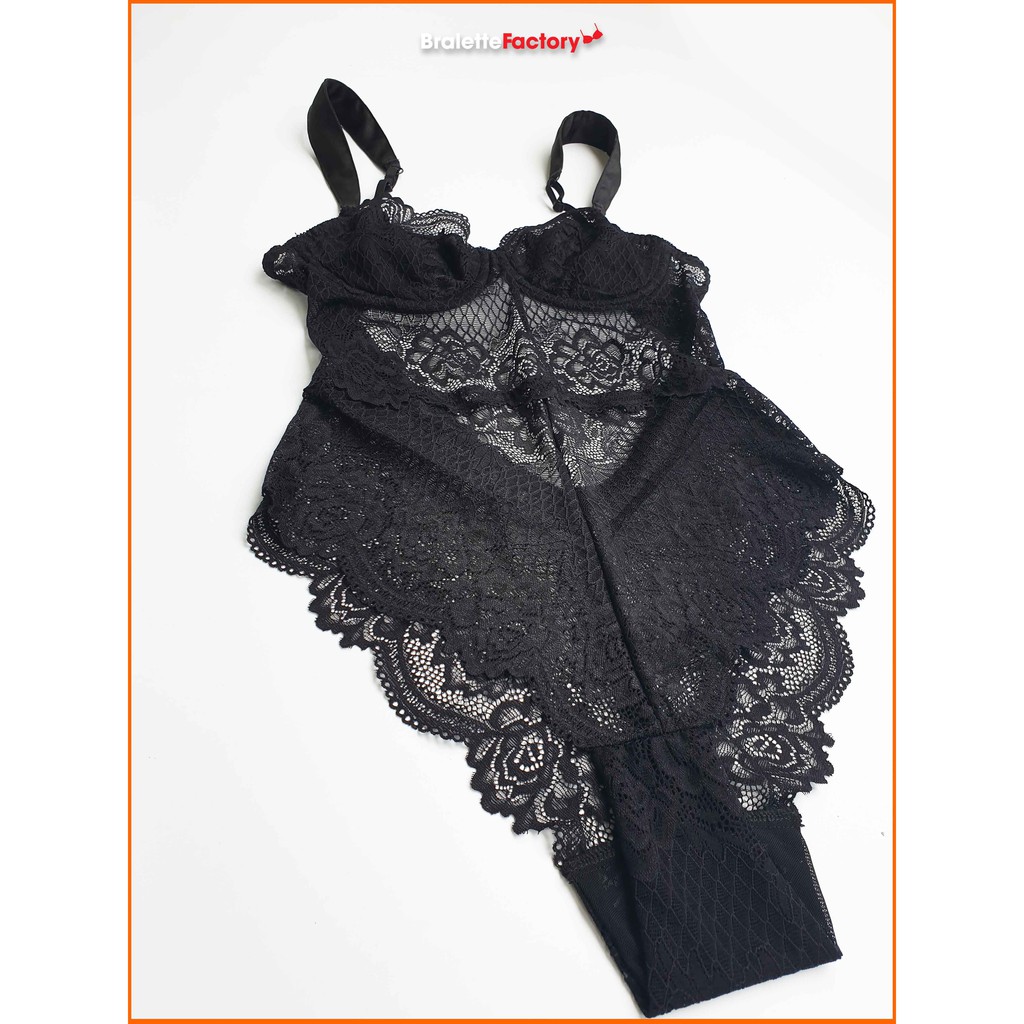 Bodysuit ren đen BraletteFactory cosplay sexy quyến rũ, áo ren liền thân ôm body [ mẫu N06] | BigBuy360 - bigbuy360.vn