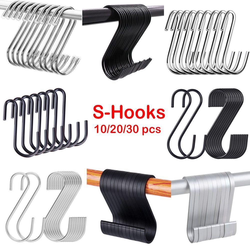 Set 10 / 15 / 20 / 25 / 30 Giá Đỡ Inox Treo Đồ Hình Chữ S Tiện Dụng Cho Nhà Bếp