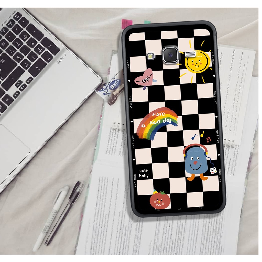 Ốp Lưng Samsung J1 2016 - J2 Prime - J5 2015 - J7 2015 , In Hình &quot;Black Heart&quot; Phong Cách Đẹp.