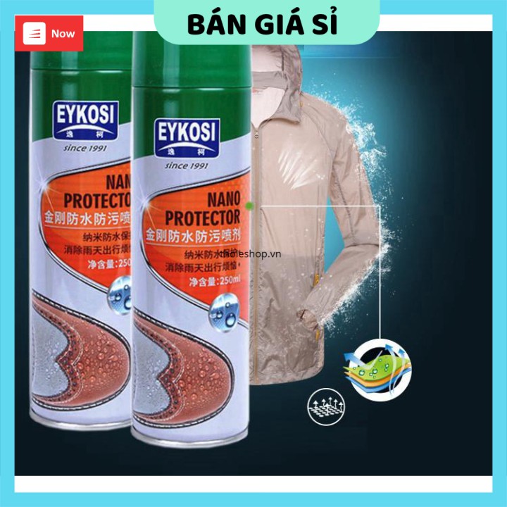 Bình xịt chống nước  GIÁ VỐN]  Chai xịt giày chống thấm nước EYKOSI bảo vệ đồ dùng, giày dép khi mưa 8512