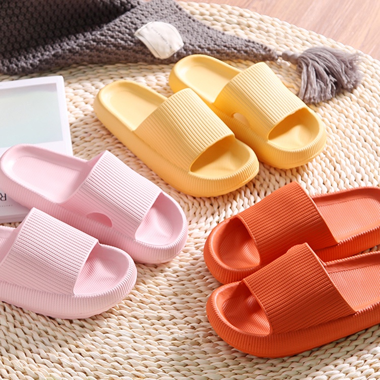 Dép bánh mì nữ đế cao 3cm không trơn, dép quai ngang nữ bền đẹp