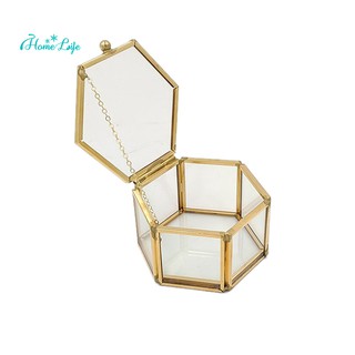 Hộp Đựng Nhẫn Cưới Trong Suốt Hình Lục Giác