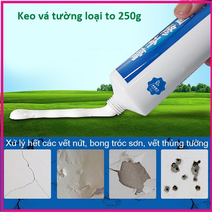 [ CHUYÊN SỈ ] Bộ 1 Lọ Keo Vá Tường Chống Thấm LKB 250gr - Trám Trét Vết Nứt Khe Hở Tường - Chống Mốc Ẩm Làm Sạch Tường