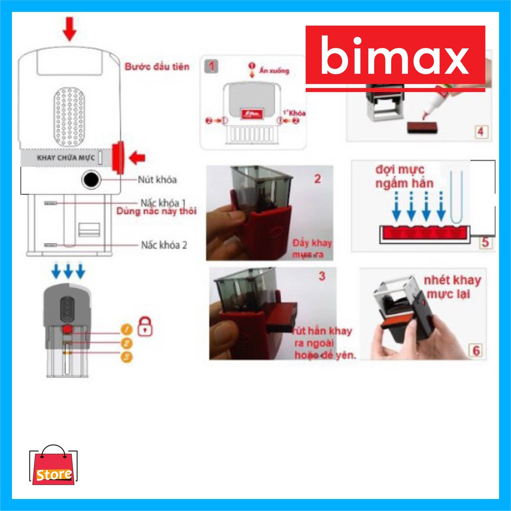 [Dụng cụ] Bộ dấu ghép chữ và số hiệu SHINY S882 _ Con dấu ngày tháng năm_NSX_HSD dấu đóng date mực thường đóng lên giấy