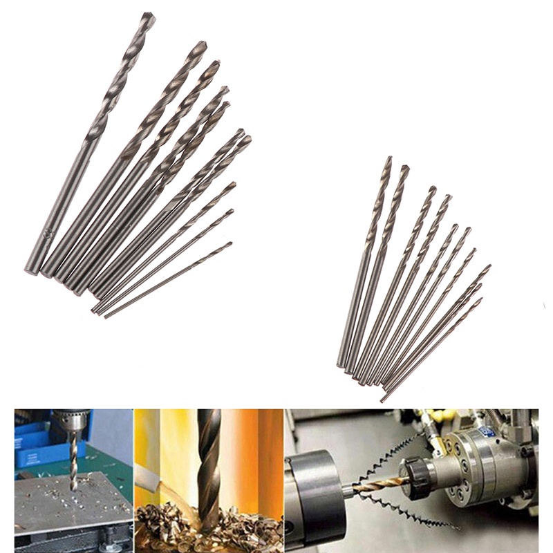 Hộp 10 Mũi Khoan Mini HSS 0.8mm-3.0mm Cho PCB