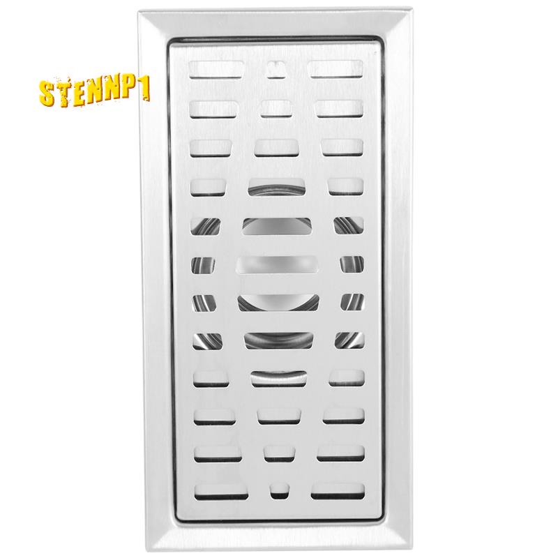 Nắp đậy cống thoát nước sàn nhà tắm bằng thép không gỉ 20cm x10cm tiện dụng