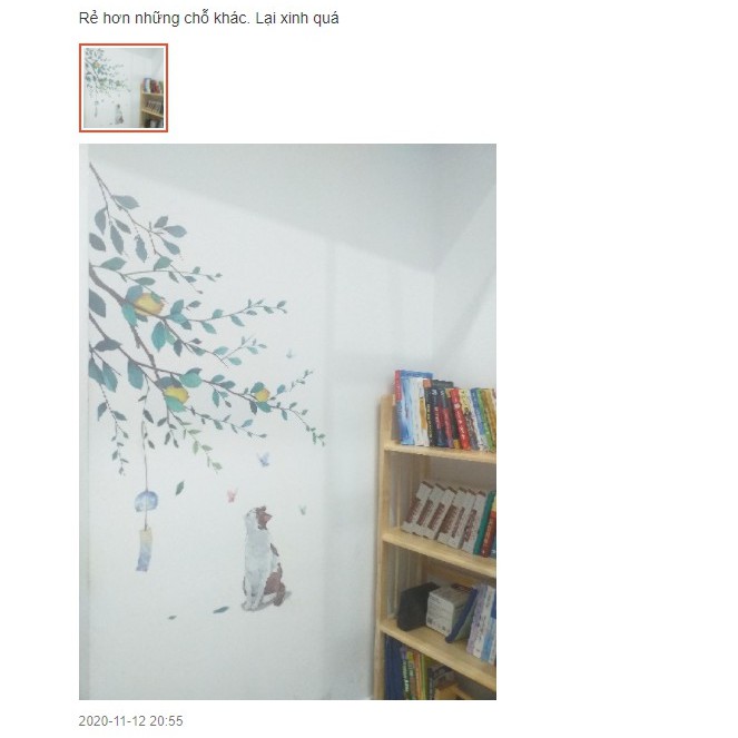 Decal tranh dán tường trang trí decor phòng ngủ phong cách Hàn Quốc,  size lớn nhiều mẫu bao chọn
