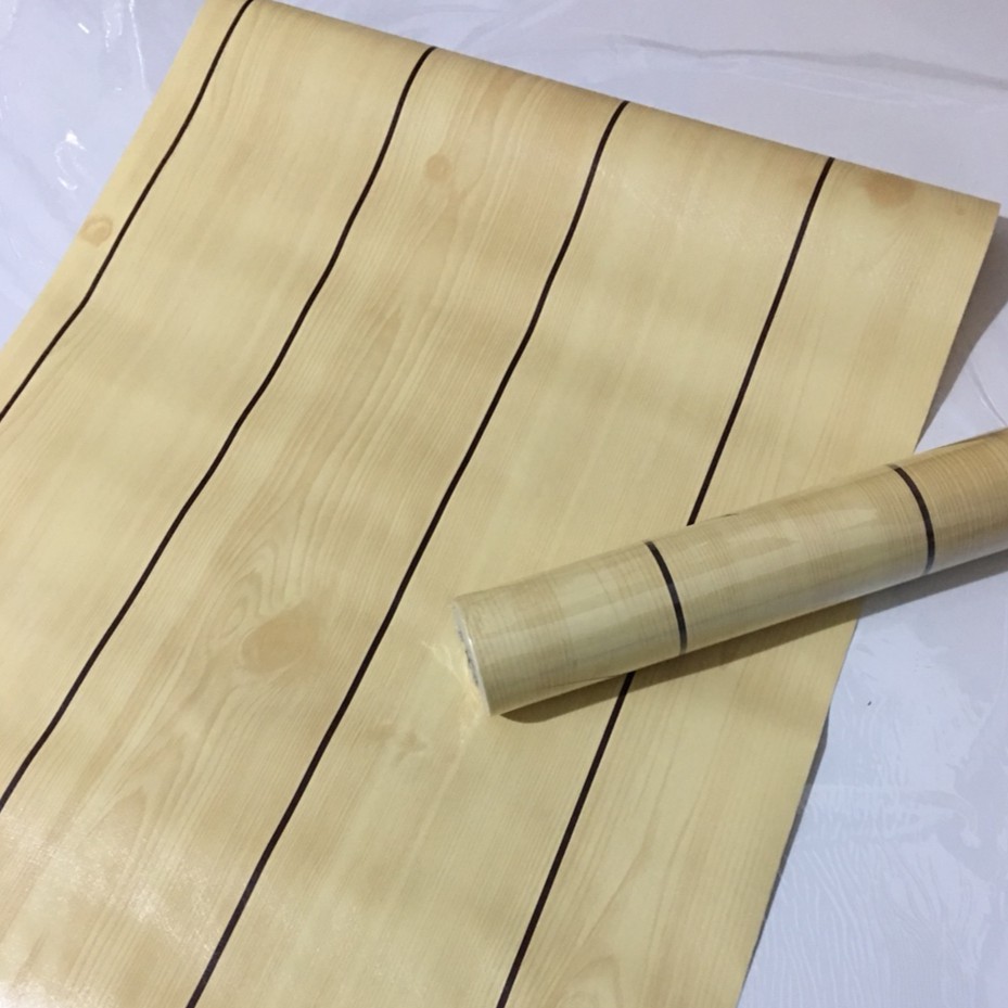 10M Giấy Dán Tường Gỗ Dọc Vàng  5246-5