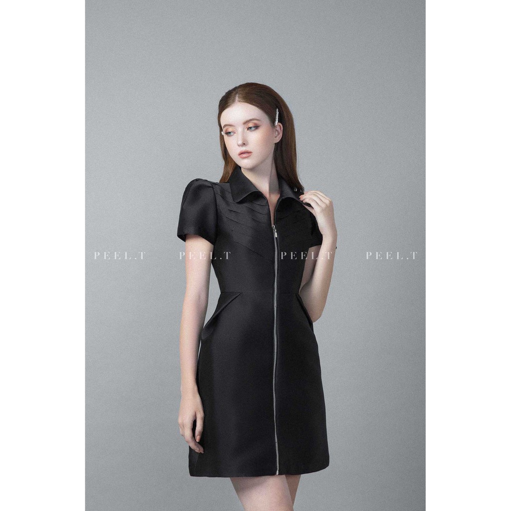 PEEL.T - Laverna Dress - Đầm baby cổ sơ mi tay phồng thiết kế đi chơi, dự tiệc, công sở