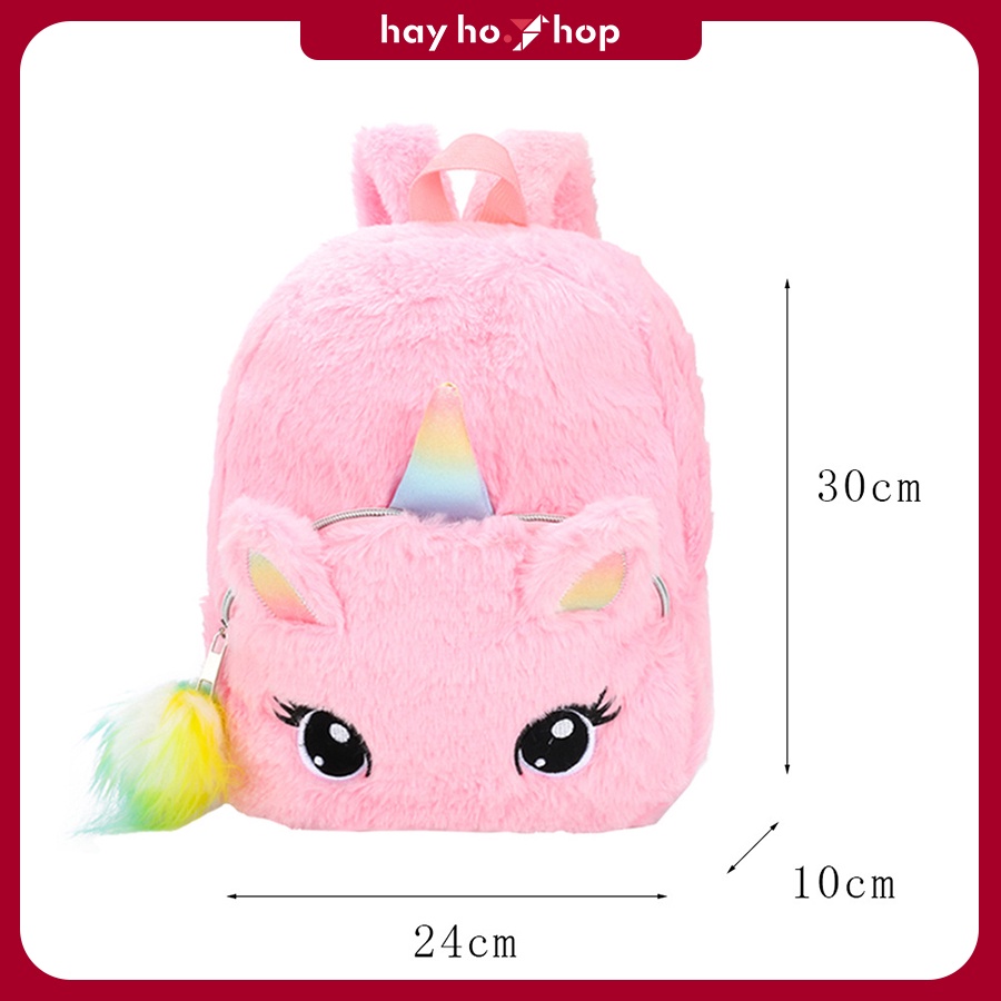 Balo cho bé gái đi mẫu giáo điệu đà phong cách unicorn màu hồng dễ thương sang trọng 2023
