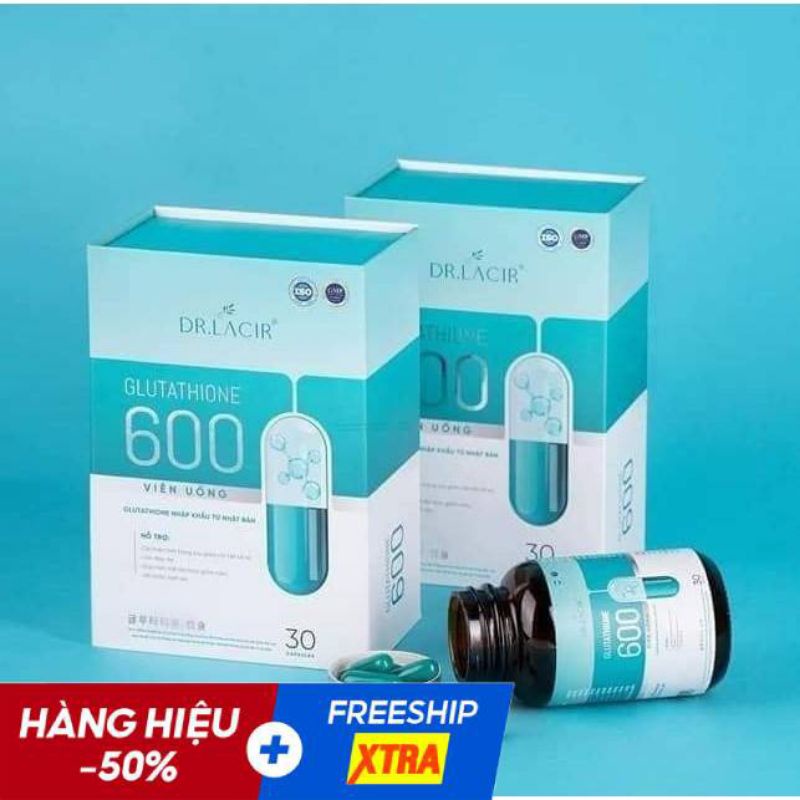 viên  Uống Trắng Da Mờ Nám GLUTATHIONE 600 ĐR LACIR  chính hãng