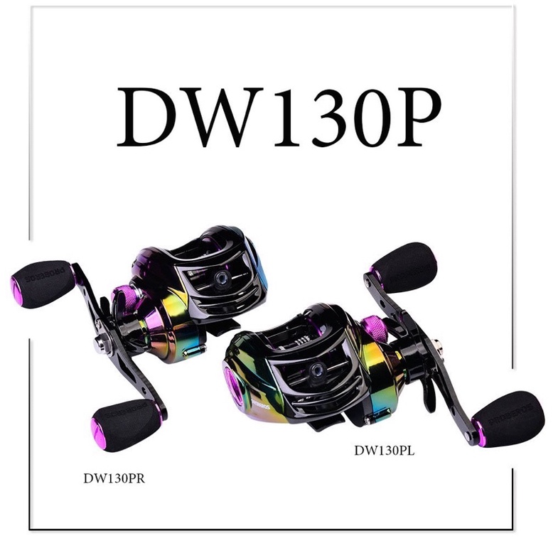 Máy câu ngang Proberos tay trái và tay phải tải cá 10kg mữ DW130P