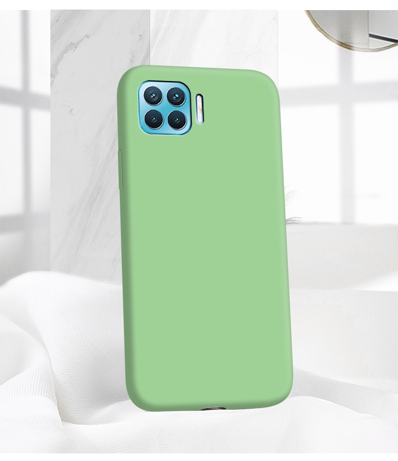 Ốp điện thoại silicone màu trơn thời trang cho OPPO A93 Reno 4F F17 Pro A73 A31 2020 A55 A93 5G