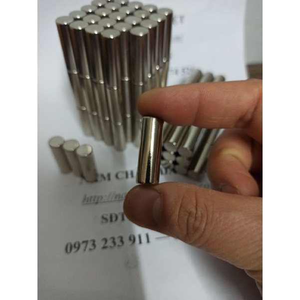 Nam châm viên trụ phi 10x30 mm lực hút siêu mạnh