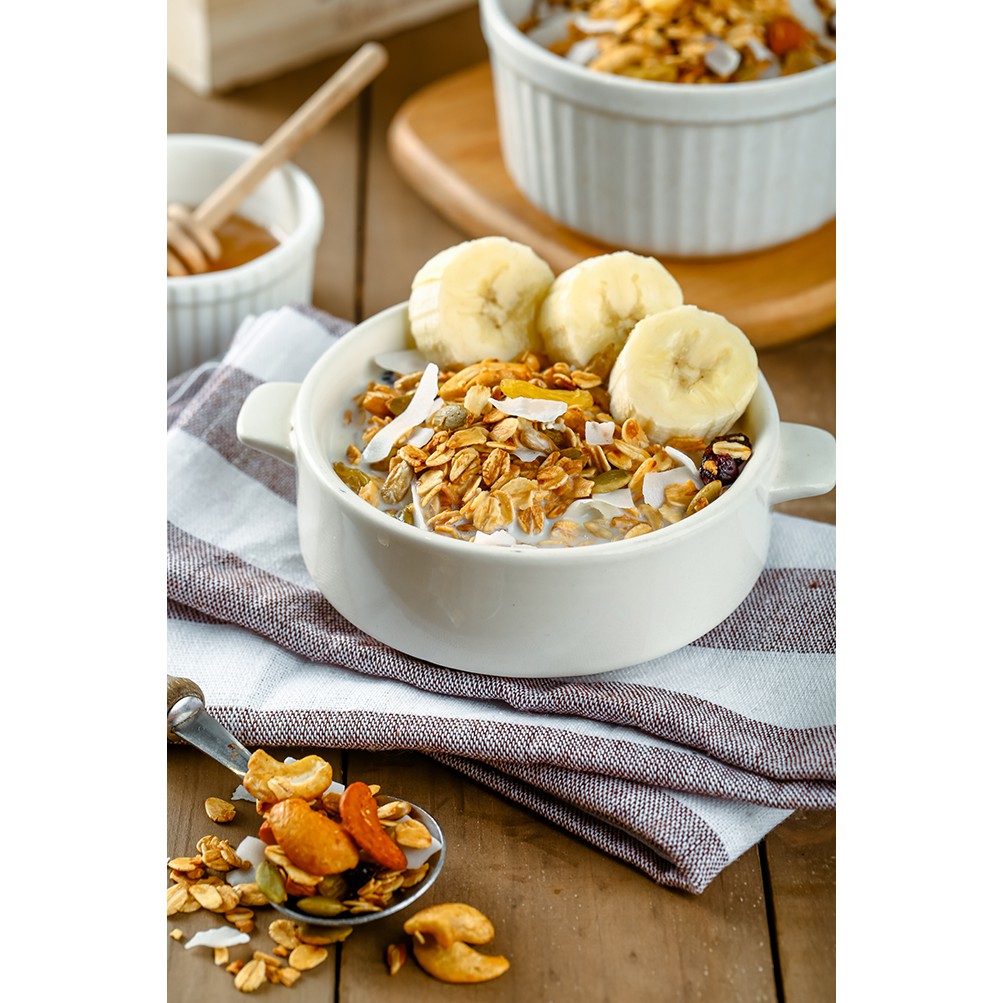 Ngũ cốc dinh dưỡng ăn sáng, bà bầu lợi sữa Granola nhiều hạt thơm ngon Healthy Mix vị 500gram - Natural Meal