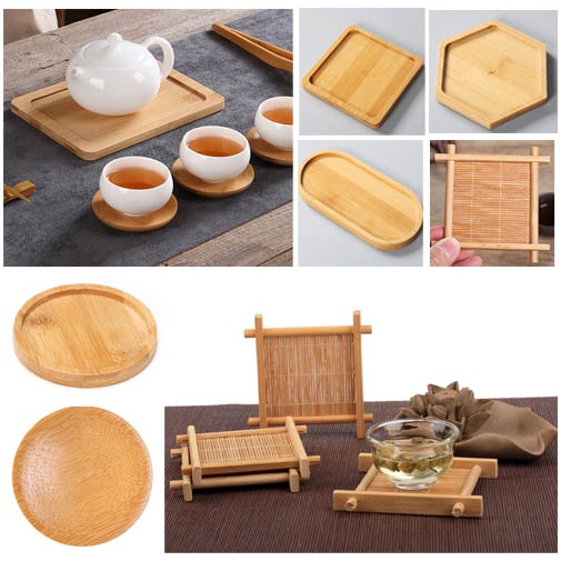 TẤM MÀNH / KHAY DĨA tre làm phông nền chụp ảnh đồ ăn mộc mạc và gần gũi