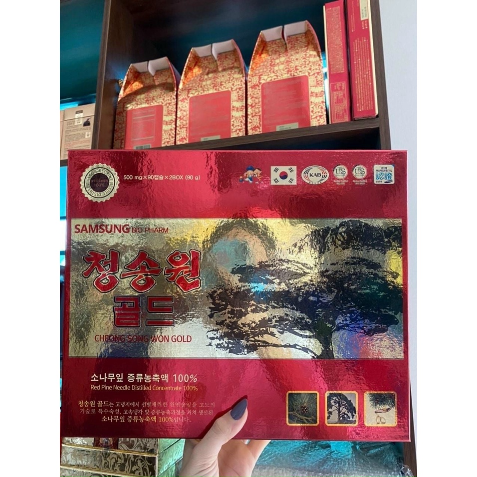 Tinh dầu thông dỏ Cheong Song Won Sam Sung chính hãng hàn Quốc _ Hộp 180v