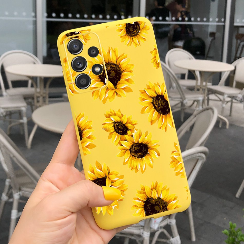 Ốp Điện Thoại TPU Silicon Mềm Màu Kẹo Hình Hoa Hướng Dương Cho Samsung Galaxy A23 SM-A235F A236B 2022 SamsungA23 A 23 4G 5G