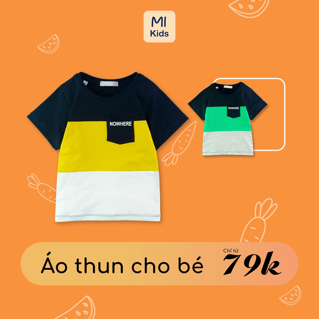 Áo Thun Bé Trai Cao Cấp, Thun Cotton 100% Cho Bé Từ 9Kg đến 55 kg