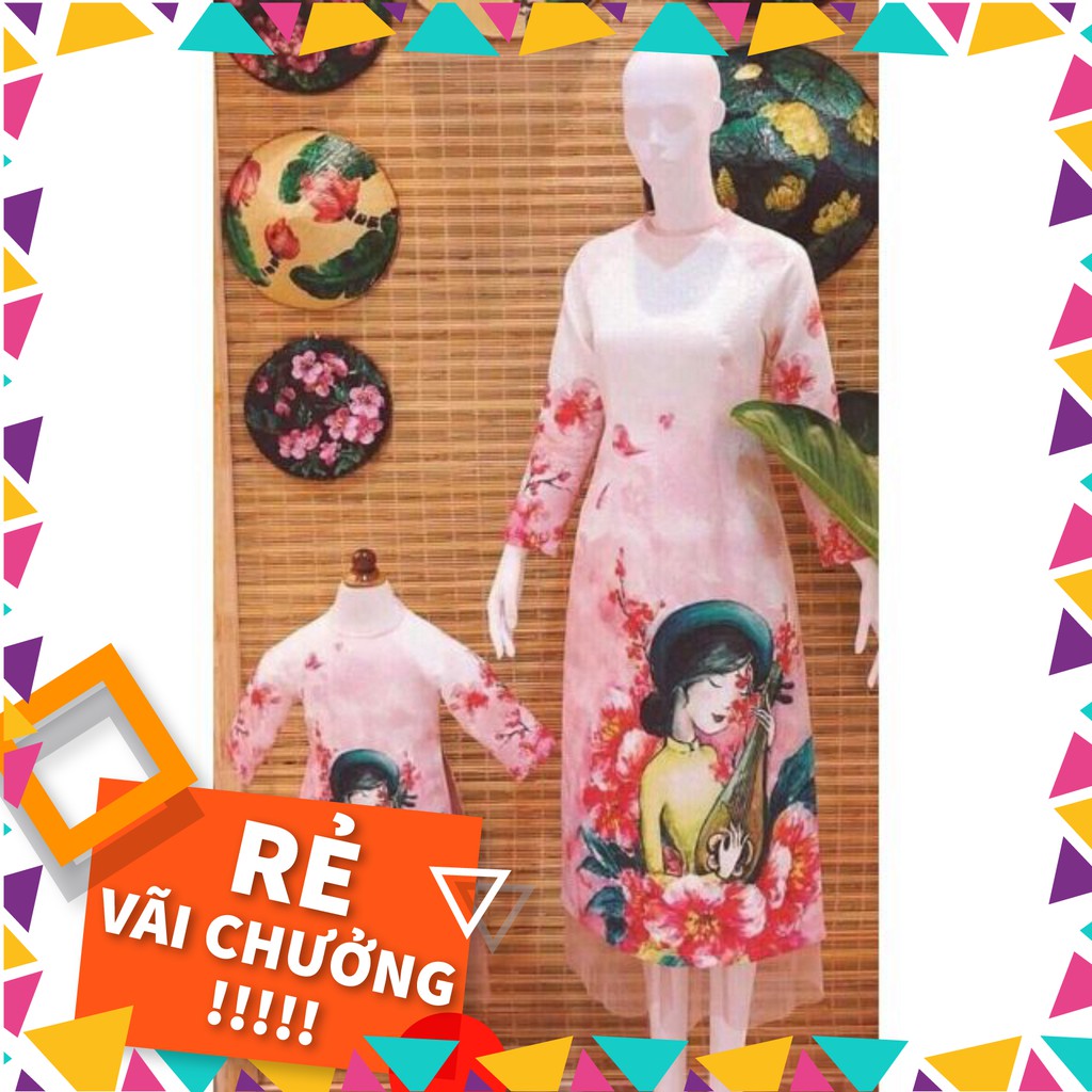 New Sét áo dài cách tân cho mẹ và bé