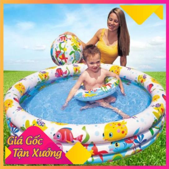 Bể Bơi Phao Tròn 3 Tầng 3 Chi Tiết, Tặng Kèm Phao Và Bóng Chơi Trong Bể Bơi Cho Bé