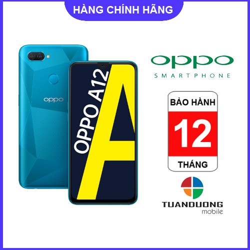 Điện thoại OPPO A12 (3GB/32GB) Hàng Mới Nguyên Hộp - Bảo Hành Chính Hãng