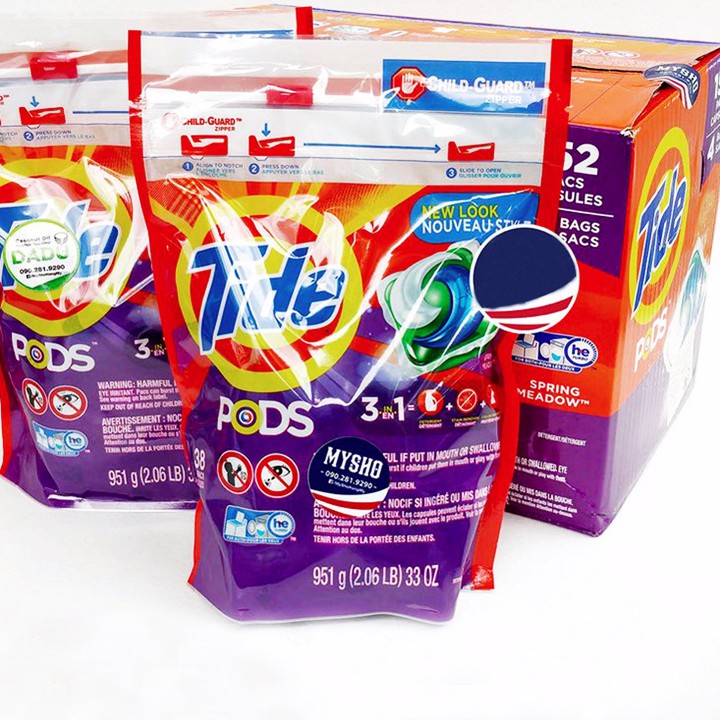 Viên giặt xả Tide Pods Mỹ (38 viên)