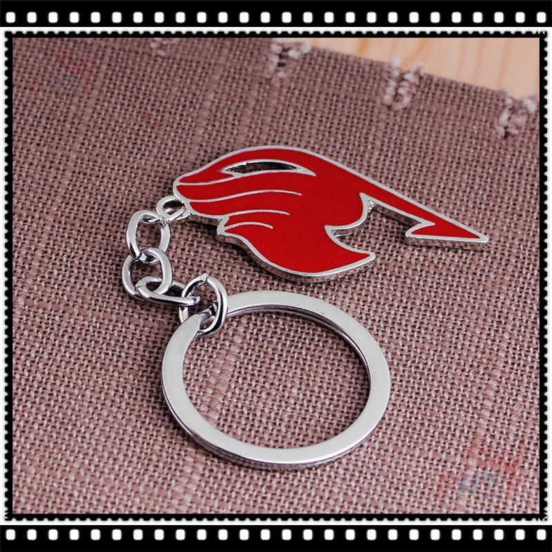 1 Móc khóa kim loại hình logo Anime Fairy Tail