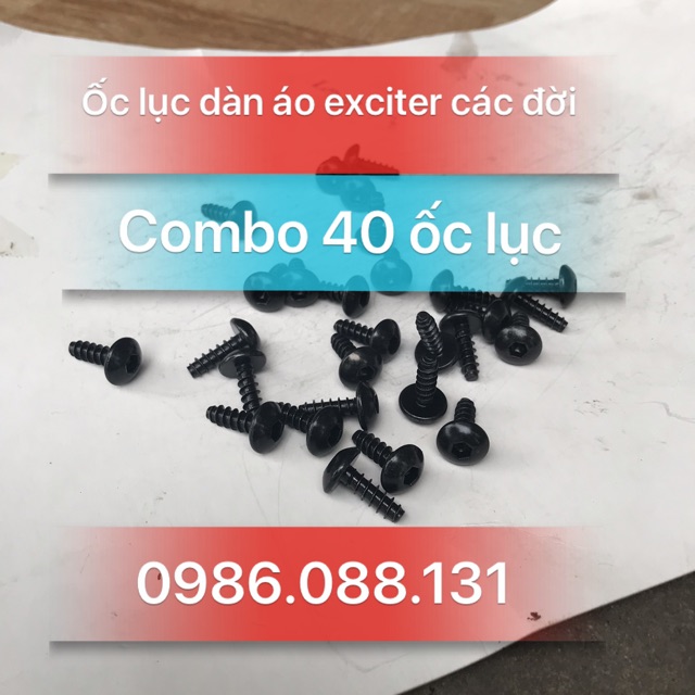 Combo 40 Ốc lục dàn áo Exciter135 và EX150