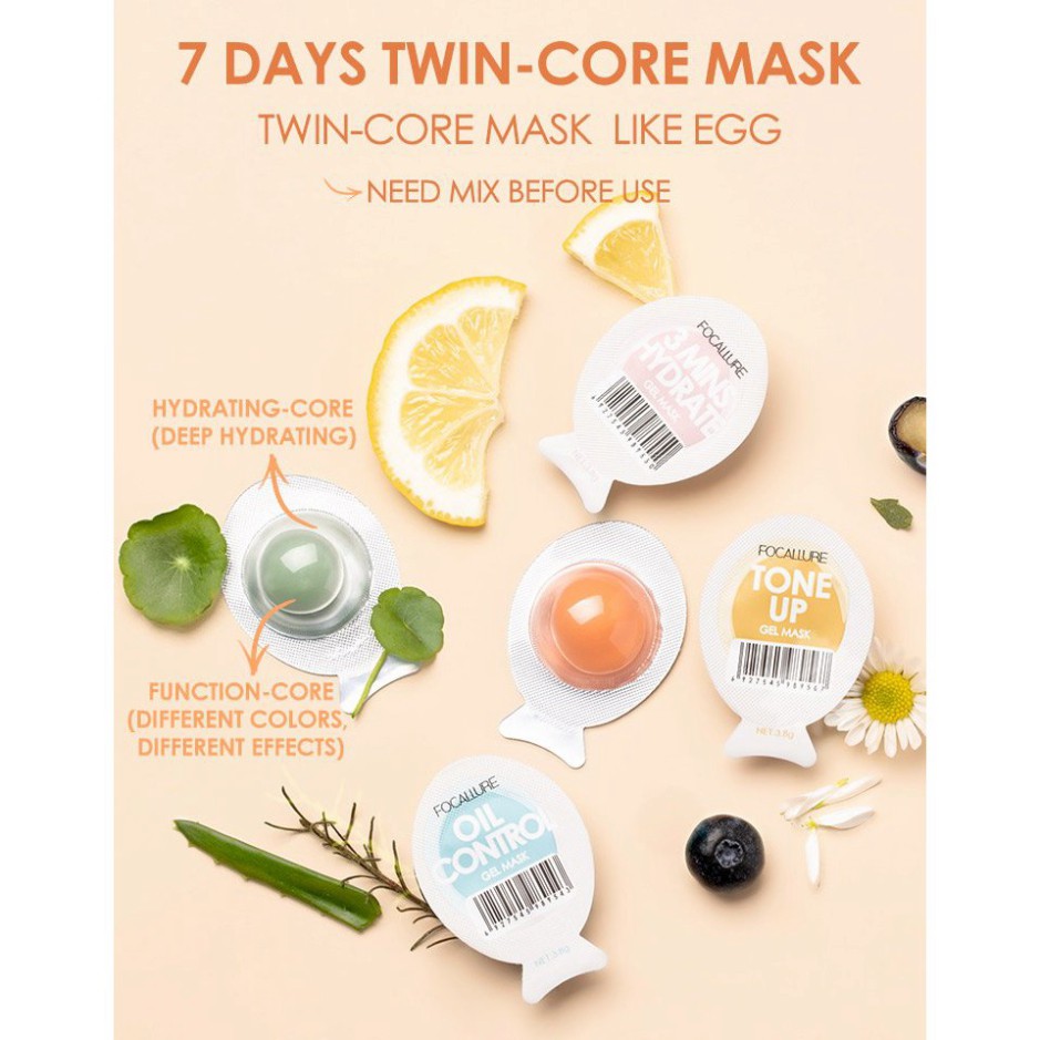 Mặt Nạ 7 Ngày Focallure 3.8g Hỗ Trợ Giảm Mụn Dưỡng Ẩm Kiểm Soát Dầu Nhờn Dưỡng Da FMN3 | BigBuy360 - bigbuy360.vn
