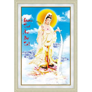 Tranh thêu chữ thập PHẬT QUAN ÂM BỒ TÁT 5D 88967 (40x59cm)