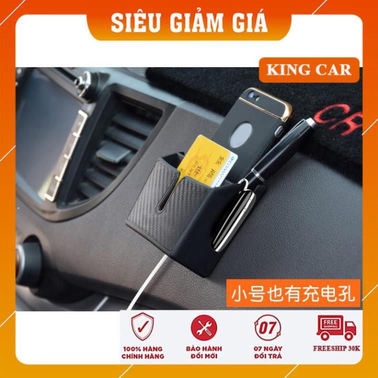 Hộp đựng đồ đa năng kèm giá treo điện thoại - siêu tiện lợi - Shop KingCar