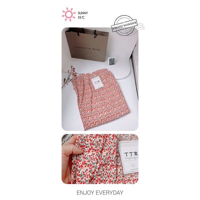 [CICIDREAM] Chân váy dài hoa nhí Hàn Quốc, xếp ly nhỏ cực điệu, cực xinh, chân váy dài hoa nhí chất đẹp | BigBuy360 - bigbuy360.vn