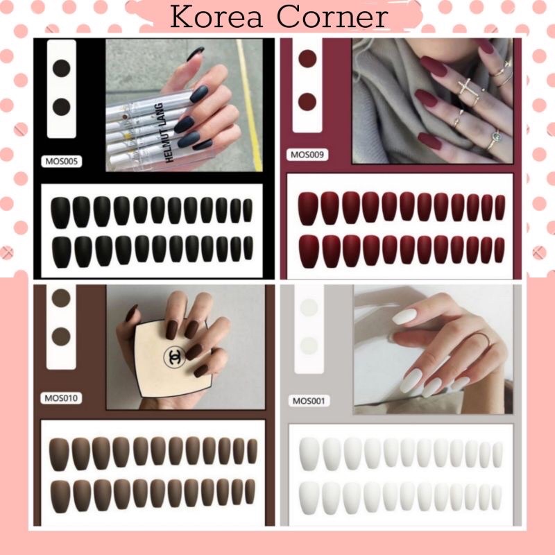 Set 24 móng tay giả nhiều size bằng nhựa ABS  Yukimishop